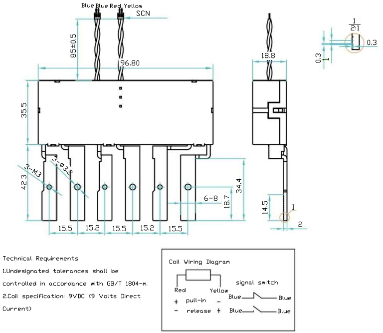 EAM-100A  Magnetic Latching Relay
