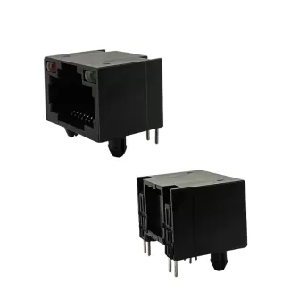 RJ45-8P8C 1x1 Jack with LED:RHTLY15-8P8C 1X1