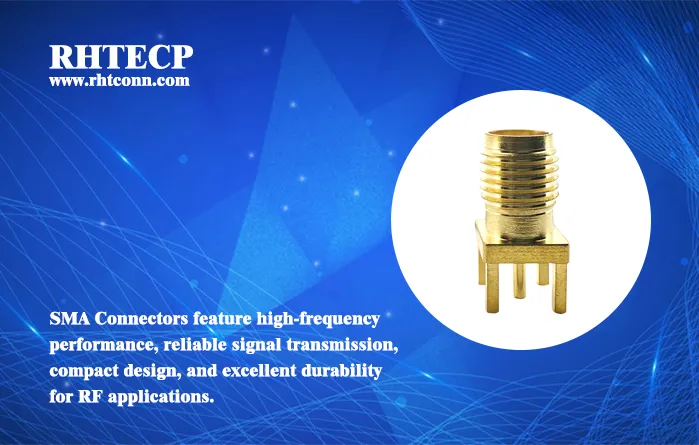 Advancing Signal Integrity with RHT RF Connectors – Compatible PCB Mount SMA Connector (Jack, Female, 50Ω)