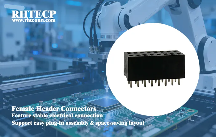 RHT Female Header Connectors – 2.54mm Pitch Reliable PCB Interconnect Solution
